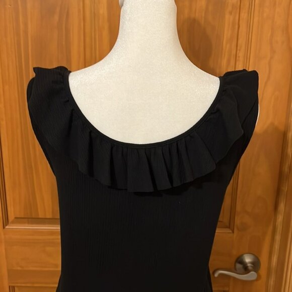J. Crew Black Ruffled Tank Size M - Picture 3 of 5
